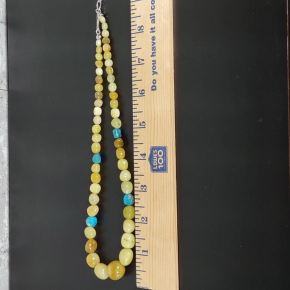 Jay King Yellow Agate/Turquoise Bead Necklace - Picture 4 of 5